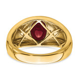 14k Created Ruby and Diamond Mens Ring - RM-88A894C1-4767
