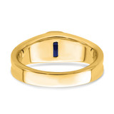 14k Created Sapphire and Diamond Mens Ring - RM-FE643002-5682