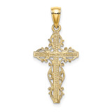 14K Cross w/ Lace Trim Charm - K8-425825DA-9879