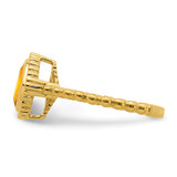 14k Cushion Citrine Ring