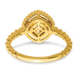 14k Cushion Citrine Ring