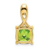 14k Cushion Peridot and Diamond Pendant - PM-2735BB27-4798
