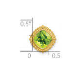 14k Cushion Peridot Chain Slide