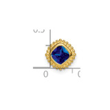 14k Cushion Sapphire Chain Slide