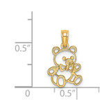 14K Cut out Teddy Bear Charm - K6-67D9E0E4-4602