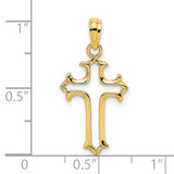 14K Cut-Out Cross Charm