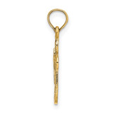 14K Cut-Out Cross w/ Small Interior Cross Charm