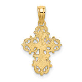 14K Cut-Out Delicate Cross Charm