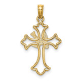 14K Cut-Out Dove Center Cross Charm
