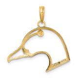 14K Cut-Out Duck Head Charm