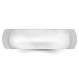 10k White Gold 6mm Lightweight Comfort Fit Wedding Band Size 6