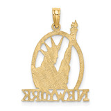 14k Cut-out NEW YORK w/Statue of Liberty Charm - C3-FA014A0F-9467