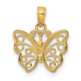 14K Cut-Out Small Butterfly Charm