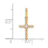 14k CZ Cross Pendant - XR-A06BBF67-6816