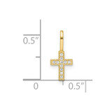 14k CZ Cross Pendant - YC-17E1E922-4677