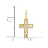 14k CZ Cross Pendant - YC-8FBFDF4B-8233
