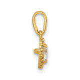14K CZ Heart Pendant - YC-100C5CF5-2317