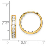 14K CZ Hinged Hoop Earrings - YE-977E5F54-5597