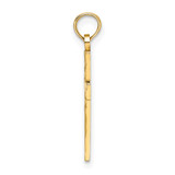 14K D/C Block Cross  Charm