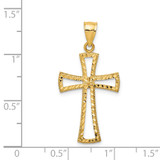 14K D/C Cross Pendant - XR-309A3200-2413
