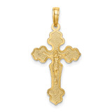 14K D/C Crucifix W /Fancy Tips Charm