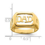 14k Dad's Ring Mounting only