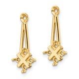14k Dangle Cluster Diamond Earring Jacket Mountings