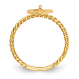 14k Dangle Heart Ring