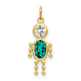 14k December Boy Birthstone Charm