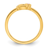 14k Dia. Heart w/ 1 Birthstone Mother's Circle Ring Semi-mount
