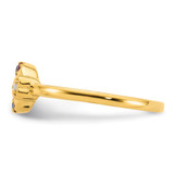 14k Dia.Heart with 7 Birthstone Mother's Circle Ring Semi-mount