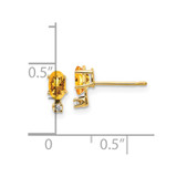 14k Diamond & Citrine Birthstone Earrings