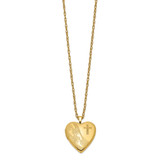 1/20 Gold Filled 20mm Cross & Footprint Heart Locket Necklace