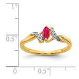 14k Diamond and Marquise Ruby Ring - RM-664A4D78-1650