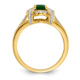 14k Diamond and Oval Emerald Ring - RM-EDBB4B0C-3673