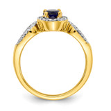 14k Diamond and Oval Sapphire Ring - RM-3685A3C0-4811