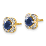 14k Diamond and Sapphire Fancy Earrings - EM-FE57E1BB-2726