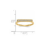 14k Diamond Bar Ring