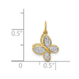 14k Diamond Butterfly Charm