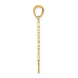 14k Diamond Cut Cheerleader Charm