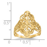14K Diamond Cut Filigree Ring - K3-F1454B15-9722