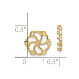 14k Diamond Earring Jacket Mountings - XJ-78B14E4C-9110