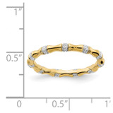 14k Diamond Fancy Bamboo Ring