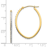 14k Diamond Fascination Oval Hinged Hoop Earrings - DF-69095FAE-2357