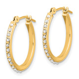 14K Diamond Fascination Polished Hoop Earrings - DF-9B48266C-4644
