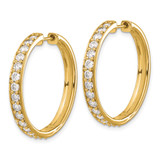 14k Diamond Hinged Hoop Earrings - EM-1F40E44F-5932