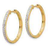 14k Diamond Hinged Hoop Earrings - EM-30B09A05-6493