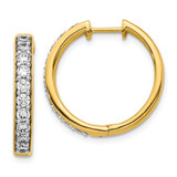 14k Diamond Hinged Hoop Earrings - EM-38A85D72-3159
