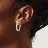 14k Diamond Hinged Hoop Earrings - EM-4192ACC8-6002