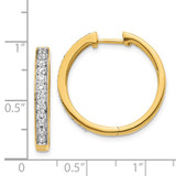 14k Diamond Hinged Hoop Earrings - EM-4192ACC8-6002